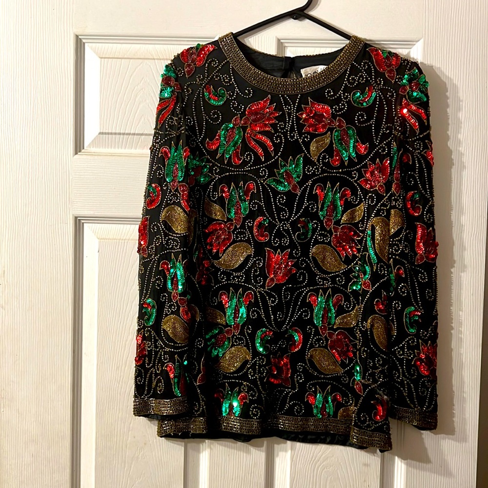 Lovely Holiday Sequin Top